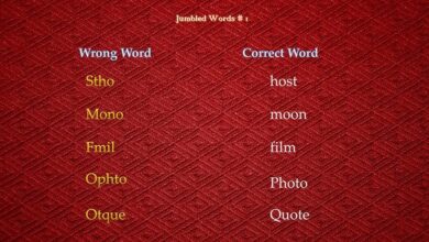 loernl jumble words